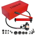 thumbnail image 1 of Yescom 1/2" to 4" 15-Ton Hydraulic Knockout Punch Set 10-Die Conduit Hole Punch Driver Kit for Metal Aluminum Stainless Steel - Red, 1 of 9