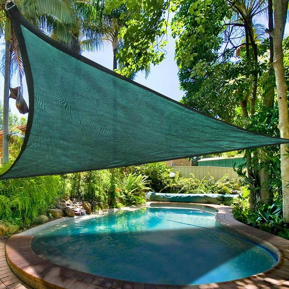 Yescom 16.5' Triangle Sun Shade Sail Beach Canopy Cover UV Blocking