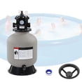 thumbnail image 1 of Yescom 16" Above Inground Swimming Pool Sand Filter w/ Valve Fit 1/2HP 3/4HP Water Pump, 1 of 9