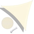 thumbnail image 1 of Yescom 16Ft 97% UV Block Triangle Sun Shade Sail Outdoor Patio Pool Garden Yard Lawn Carport Awning Canopy Off White, 1 of 12