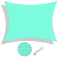 thumbnail image 1 of Yescom 16x12FT 97% UV Block Rectangle Sun Shade Sail Outdoor Patio Pool Garden Yard Lawn Carport Net Awning Pearl Aqua, 1 of 12
