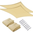 thumbnail image 1 of Yescom 16x20 Ft 97% UV Block Rectangle Sun Shade Sail HDPE Canopy Patio Garden Lawn Park Backyard 2 Pack, 1 of 9