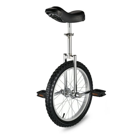 Yescom 18 In Wheel Outdoor Unicycle Skid-proof Tire Fitness Bicycle Balance Training for Adults Teenagers Kids, Silver