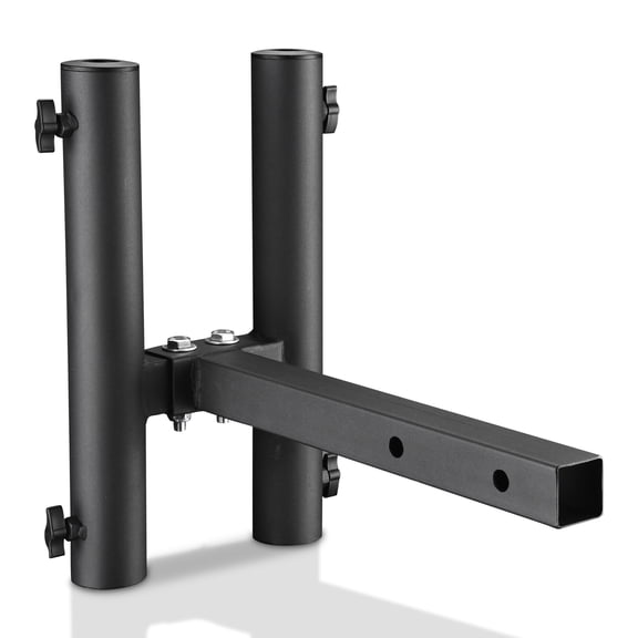 Yescom 1 9/16" Hitch Mount Dual Flag Pole Holder Bracket for Truck Car Trailer SUV RV Jeep with Anti-Wobble Screw