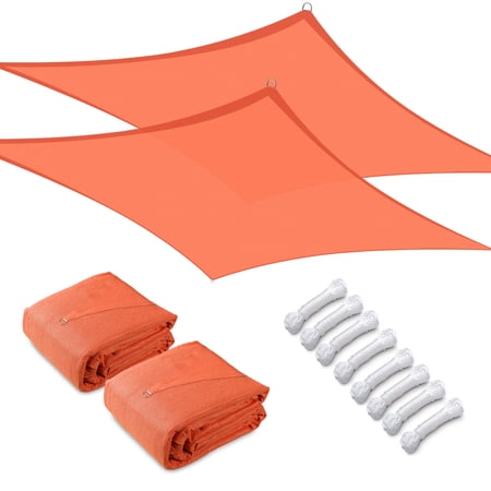 Yescom 2 Pack 19x13 ft 97% UV Block Rectangle Sun Shade Sail Canopy Outdoor Patio Pool