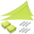 thumbnail image 1 of Yescom 2 Pack 28FT Triangle Sun Shade Sail Canopy UV Block Commercial Carpark Pool Camping Beach Outdoor Apple Green, 1 of 11