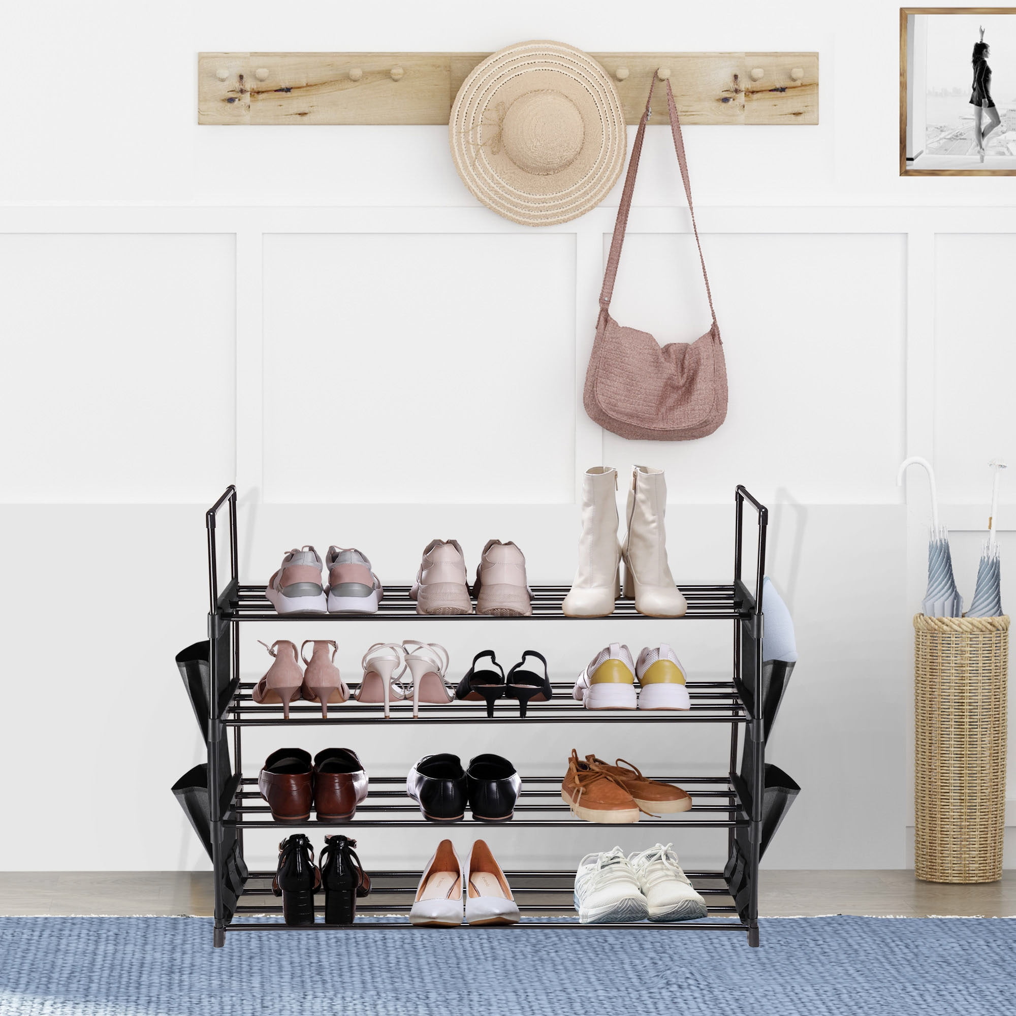 Shoe Rack. Wall Mounted Shoe Storage. High Quality 24or 48. Easy Install.  Hardware Included. Predrilled Holes. Space Saver. 's Pick. 