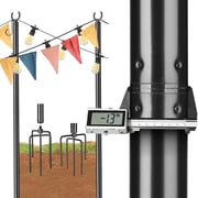 Yescom 2 Packs 10 Ft String Light Pole with Side Hooks for Hanging String Lights Metal Pole Aluminum Patio Backyard Party Decoration