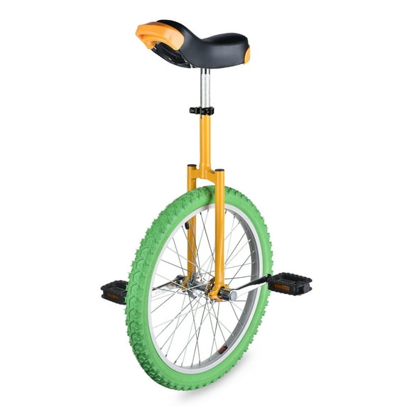 Yescom 20 Inch Outdoor Unicycle Bike Balance Training for Adults Teenagers Kids, Yellow & Green