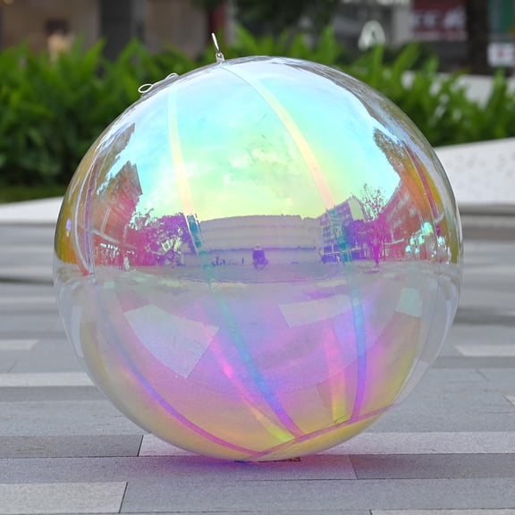 Yescom 20" Big Shiny Inflatable Mirror Ball Giant Iridescent Reusable Balloon for Large Disco Party Wedding Event Stage Decoration