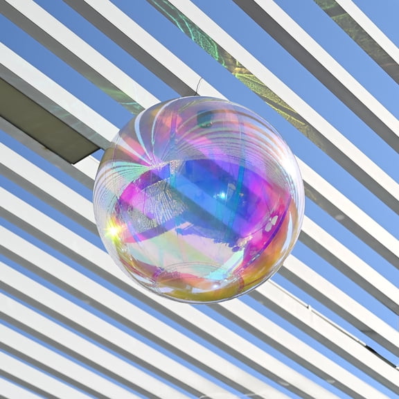 Yescom 20" Big Shiny Inflatable Mirror Ball Giant Iridescent Reusable Balloon for Large Disco Party Wedding Event Stage Decoration