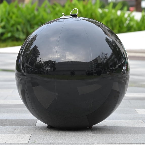 Yescom 20" Big Shiny Inflatable Mirror Ball Giant Reusable PVC Balloon for Large Disco Party Wedding Event Stage Decoration Black