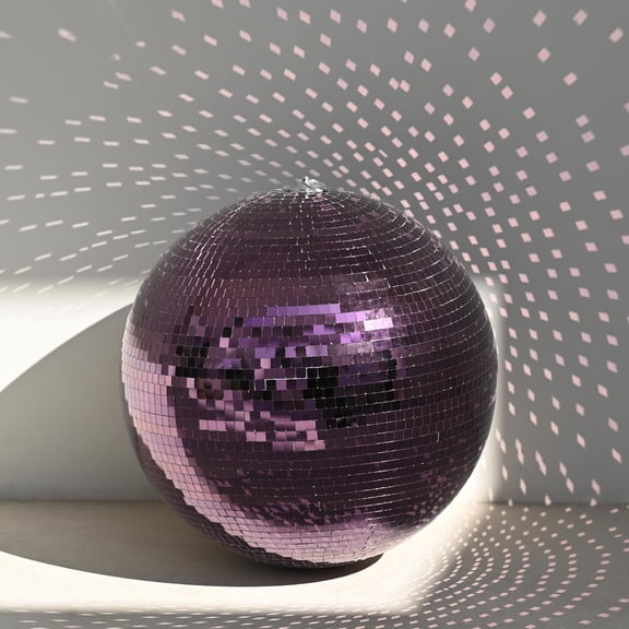 Yescom 20" Large Disco Ball Mirror Big Hanging Glass Decor for 70s 80s Party Events Wedding DJ Dance Club Stage Lighting Purple
