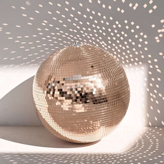 Yescom 20" Rose Gold Large Disco Mirror Ball Hanging Wedding Party Decoration Indoor