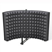 Yescom 20"x14" Studio Microphone Isolation Shield 2.4" Thick Acoustic Foam Panel Sound Absorbing Recording Panel Stand Mount