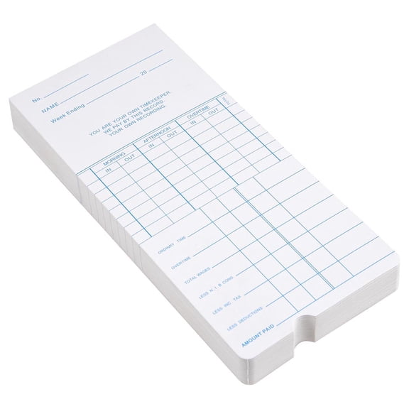 Yescom 200 Count Weekly Time Clock Cards Timecard for Employee Attendance Payroll Recorder
