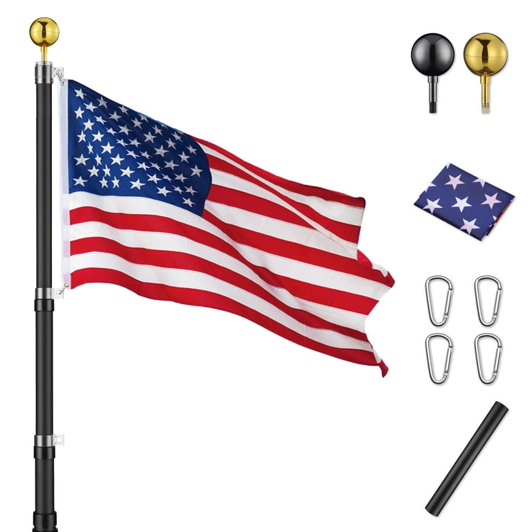 16 ft flagpole aluminum deals kit