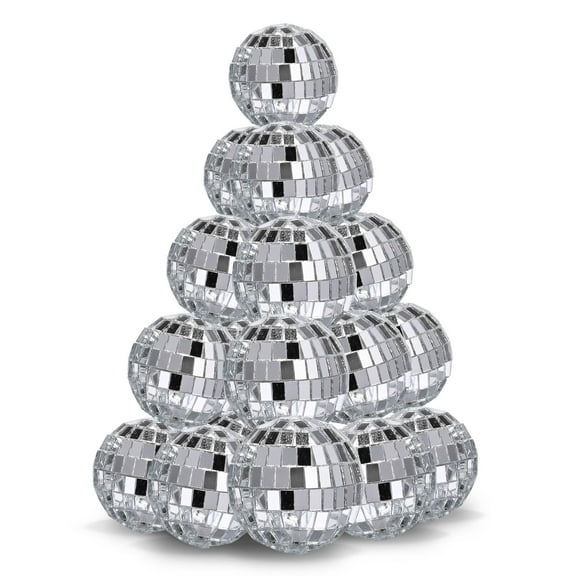 Yescom 20PCS 1.6" Small Disco Ball Mirror Mini Hanging Decoration for Events Wedding 70s 80s Party Business Holiday Home Decor