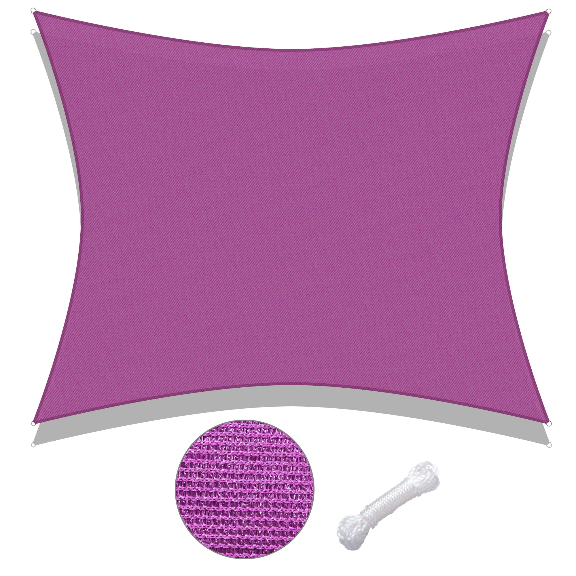 Fuchsia 20' x 16' Rectangle Sun Shade Sail Canopy