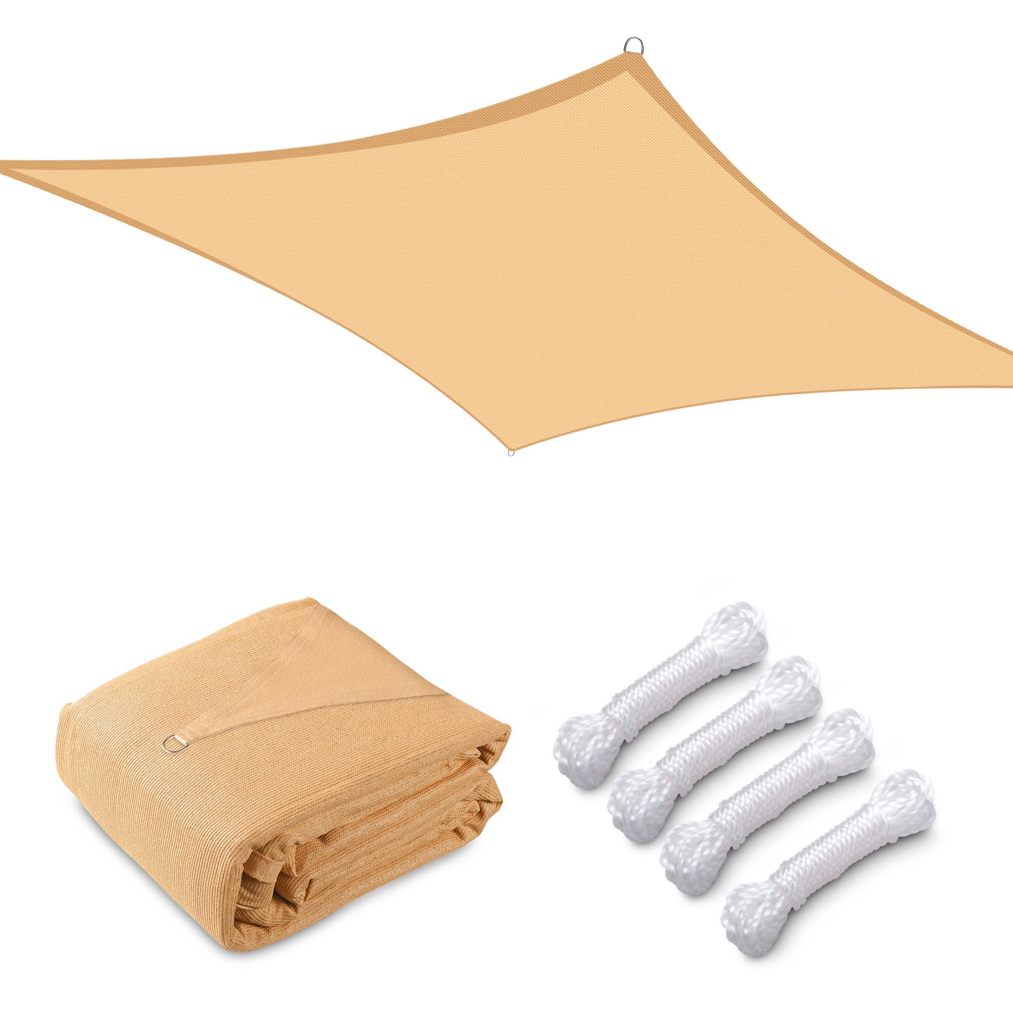 Mellow Yellow 20x16 Ft HDPE Rectangle Sun Shade Sail