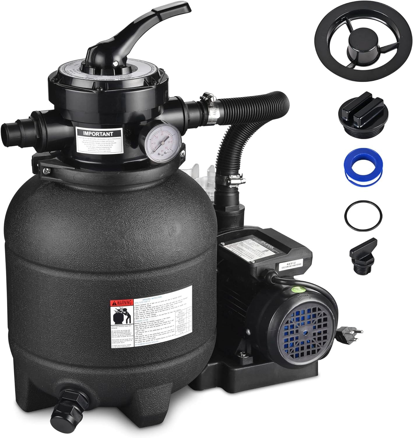 2112 GPH 16" Above Inground Swimming Pool Sand Filter System 5