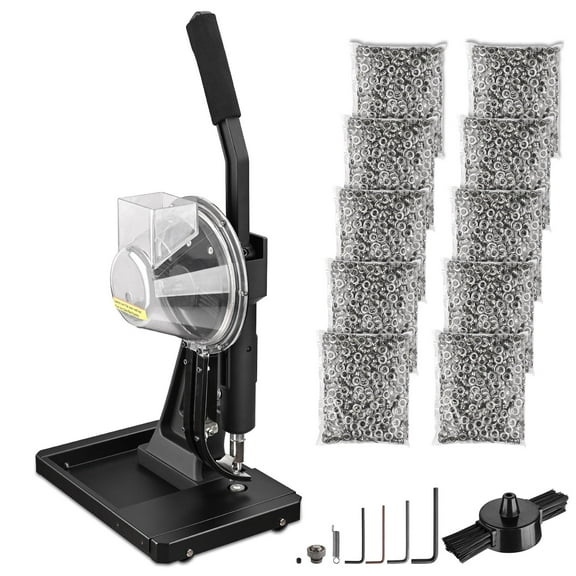 Yescom Grommet Tool Kit with 10000 pcs 3/8" Grommets Semi Automatic Grommet Press Machine for Fabric Tarp Banner Print