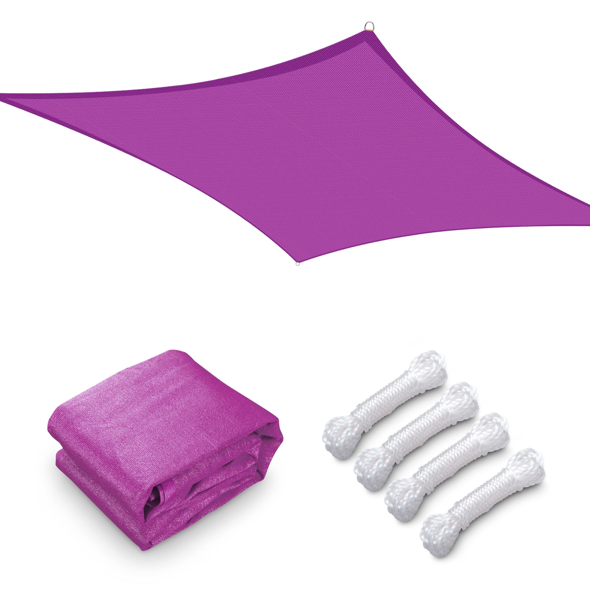 Large Purple HDPE Rectangular Sun Shade Sail for Patio