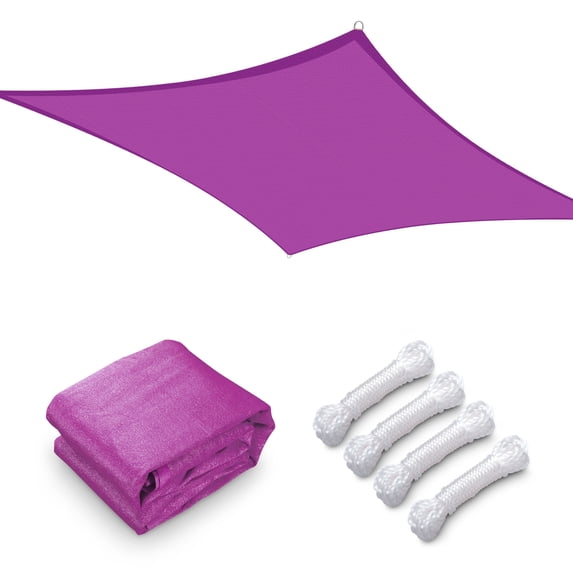 Yescom 23x22FT Rectangle Sun Shade Sail Canopy 97% UV Block Commercial Carpark Pool Camping Playground Outdoor Fuchsia