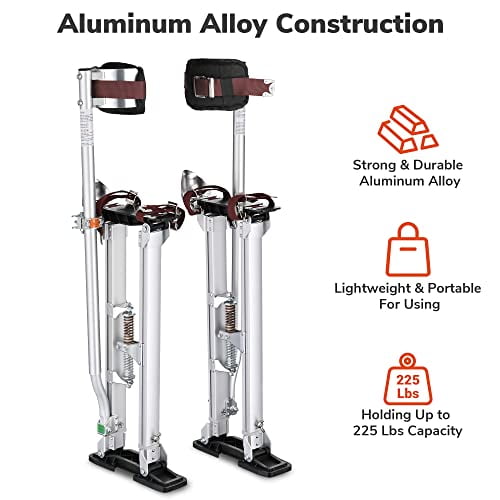 24"40" Drywall Stilts Adjustable Aluminum Tool Work with Leg