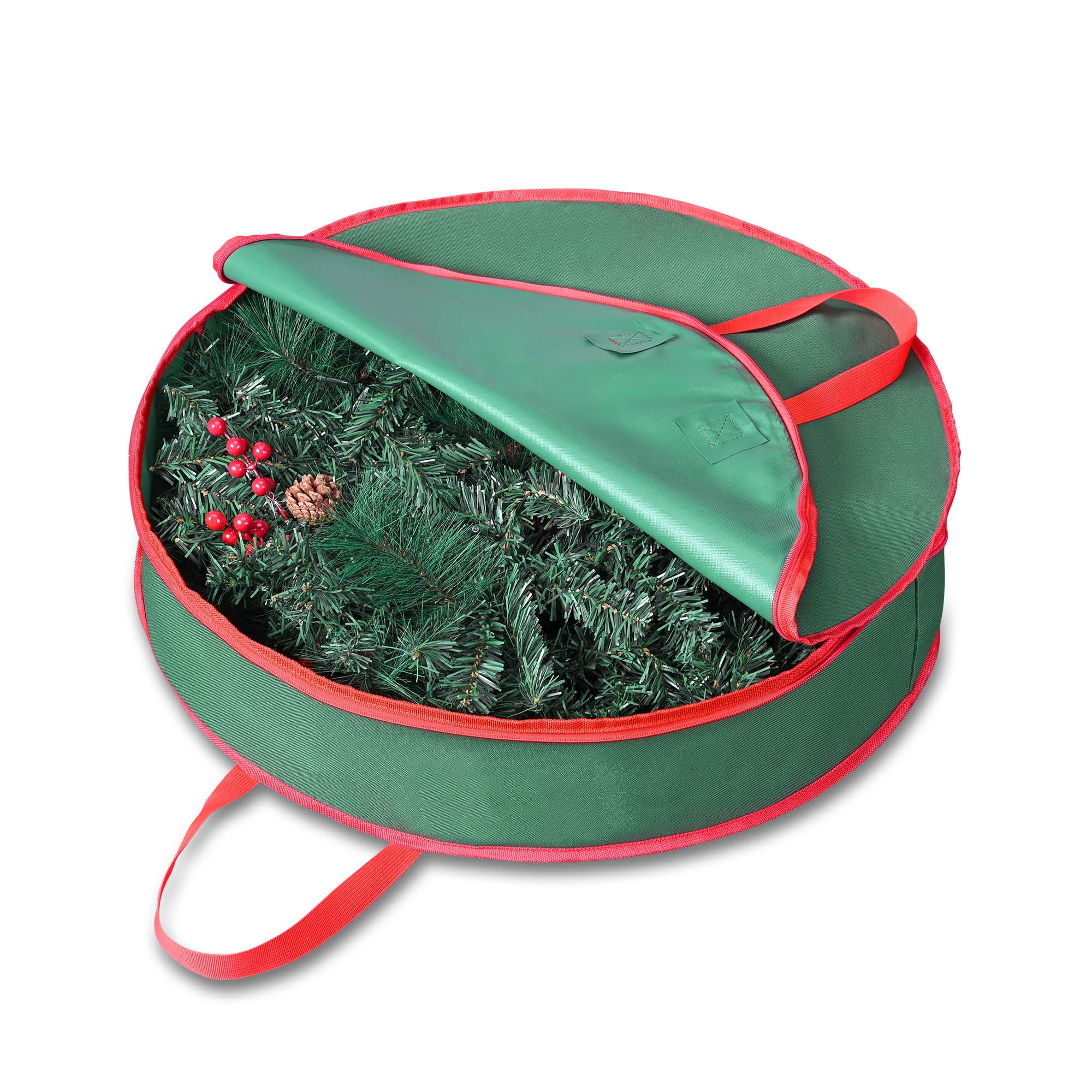 25" Christmas Wreath Storage Bag Zipper Handle Garland Holiday