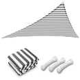 thumbnail image 1 of Yescom 25Ft Triangle Sun Shade Sail Canopy 97% UV Block Commercial Carpark Pool Camping Playground Outdoor Gray+White, 1 of 10