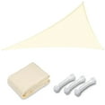 thumbnail image 1 of Yescom 25Ft Triangle Sun Shade Sail Canopy 97% UV Block Commercial Carpark Pool Camping Playground Outdoor Off White, 1 of 11
