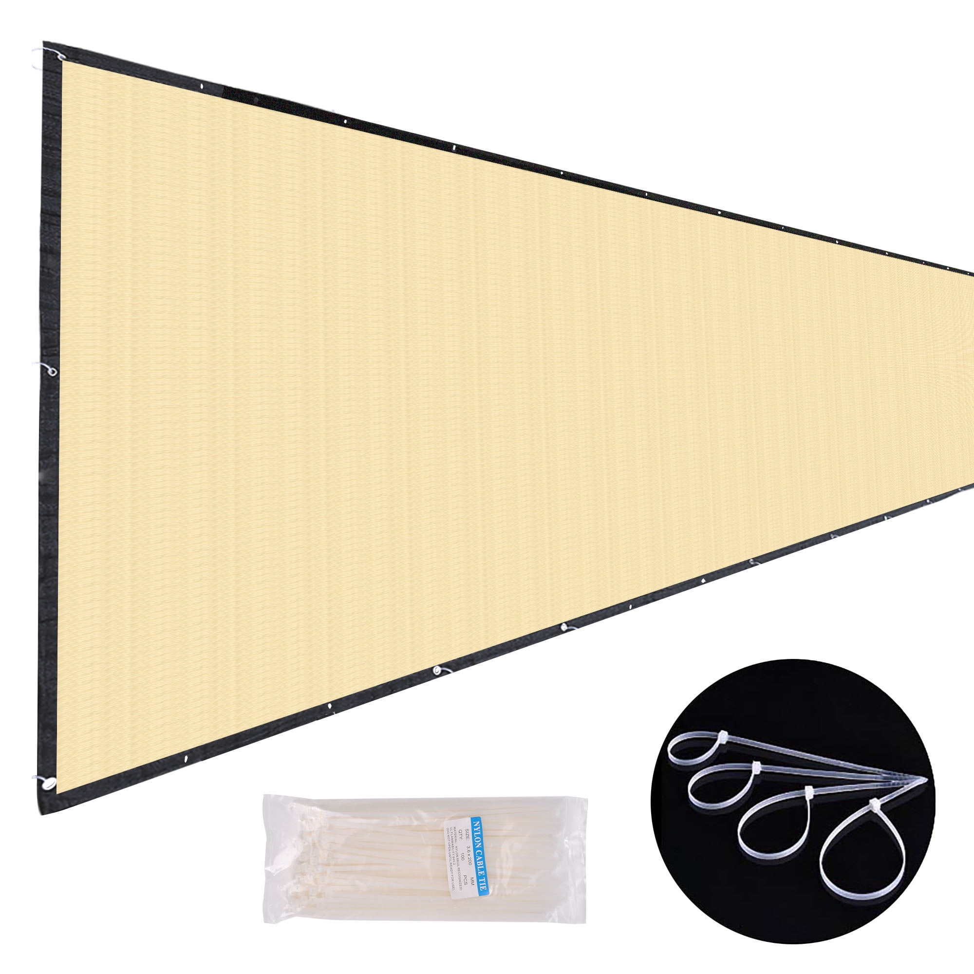 Windscreen Mesh Yescom 25x6 ft Privacy Fence Screen Mesh Windscreen Shade Cover 160gsm ...