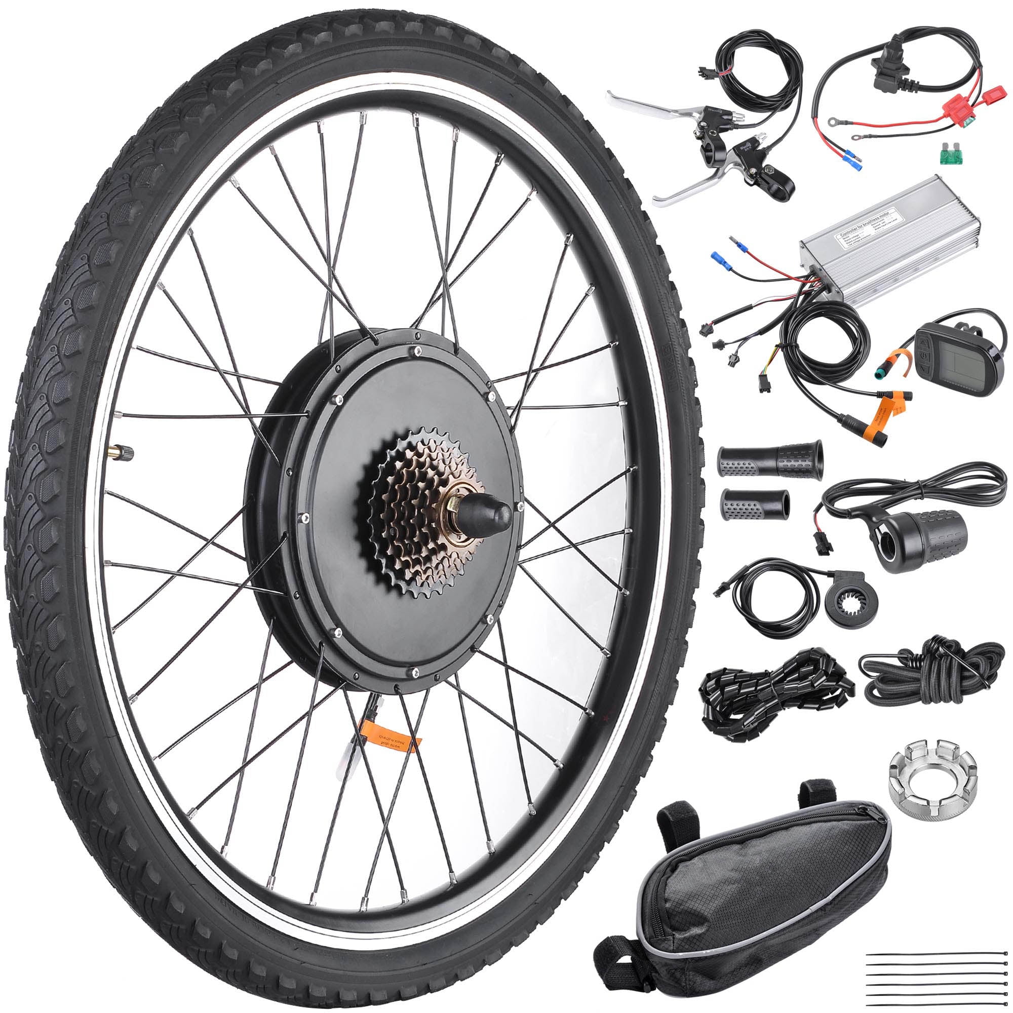 Kit de conversion de vélo électrique 48V 1000W 26 pour contrôle de moyeu  de moteur de roue avant 