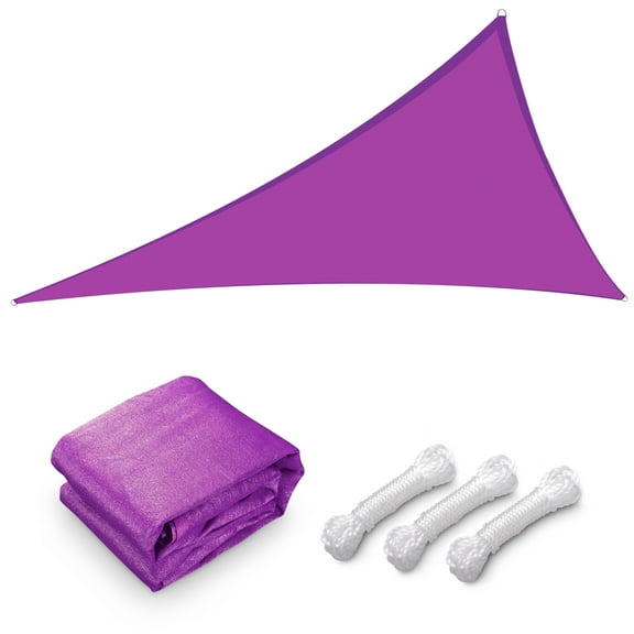 Yescom 28FT Triangle Sun Shade Sail 97% UV Block Commercial Carpark Pool Camping Beach Playground Outdoor Fuchsia Purple