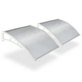thumbnail image 1 of Yescom 2Pcs 40"x40" Door Window Awning Whole One-piece Polycarbonate UV30+ Patio Rain Snow Protection Transparent White, 1 of 9