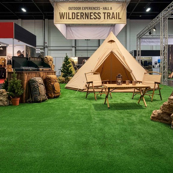 Yescom 3-FT x 20-FT Trade Show Event Turf Pre-cut Roll Camping Booth Lifestyle Pop-ups Artificial Grass-0.8"H