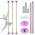 thumbnail image 1 of Yescom 3 Pack 9.25 FT Spinning Static Dancing Pole Kit for Fitness Studio Club Colorful, 1 of 9
