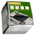 thumbnail image 1 of Yescom 30X40FT 10-Mil Plastic Tarp Waterproof Heavy Duty Tarpaulin Eyelets Reversible Shade Canopy Farm Green House Pool Cover, 1 of 10