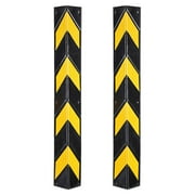 Yescom 31 Rubber Corner Guard w/ Reflective Yellow Strips for Parking Columns and Garage Walls 2pcs