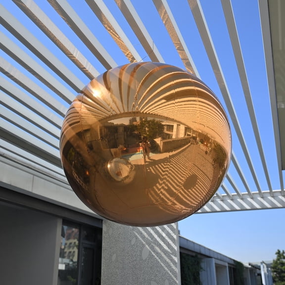 Yescom 32" Big Shiny Inflatable Mirror Ball Giant Reusable PVC Balloon for Large Disco Party Wedding Event Stage Decoration Gold