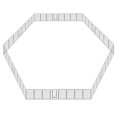 Yescom 32"x40" Metal Pet Playpen 48 Panel Extra Large Dog Exercise Fence Crate Camping Barrier