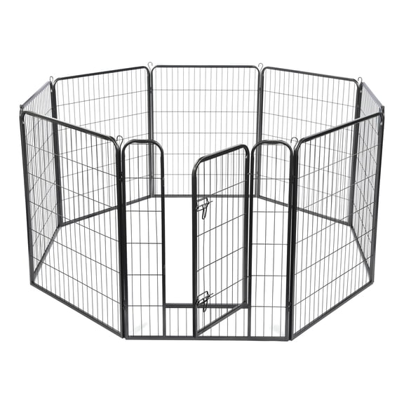 Yescom 32"x40" Metal Pet Playpen 8 Panel Heavy Duty Dog Exercise Fence Camping Yard Crate