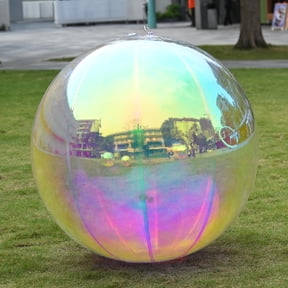 Yescom 39" Big Shiny Inflatable Mirror Ball Giant Iridescent Reusable Balloon for Large Disco Party Wedding Event Stage Decoration