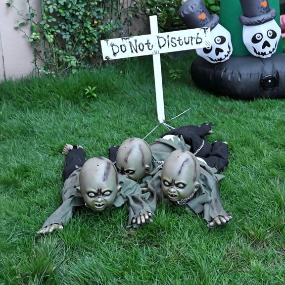 Yescom 3Pack Halloween Animated Crawling Baby Zombie Sensor Activated Decor 2026