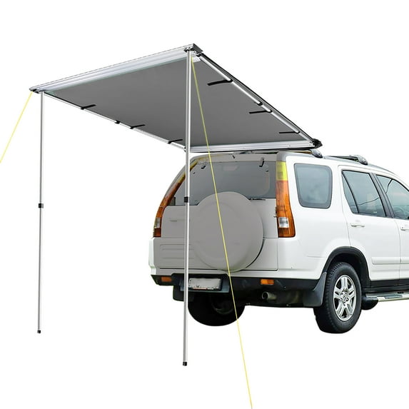 Yescom Vehicle Awning 4.6x6.6' Roof Rack Overlanding Shade for SUV Truck Tailgate Camping Travel, Gray