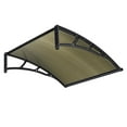 thumbnail image 1 of Yescom 40"x40" Door Window Awning Whole One-piece Polycarbonate UV50+ Outdoor Rain Snow Protection Patio Brown Board, 1 of 9