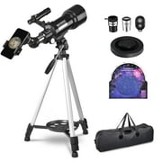 Yescom 400x70mm Astronomical Refractor Telescope Refractive Spotting Scope Eyepieces Tripod Phone Holder Carry Bag Kids Adults Gift