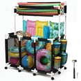 thumbnail image 1 of Yescom 424 Gallon Pool Float Storage Bin for Toys Raft Noodles 52"x33"x67" 2 Tiers Rolling Cart, 1 of 9