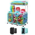 thumbnail image 1 of Yescom 270 Gallon with Top Rack Pool Float Storage Bin Blue Net Replacement 52"x33"x67" 2 Tiers Rolling Toys Cart, 1 of 10